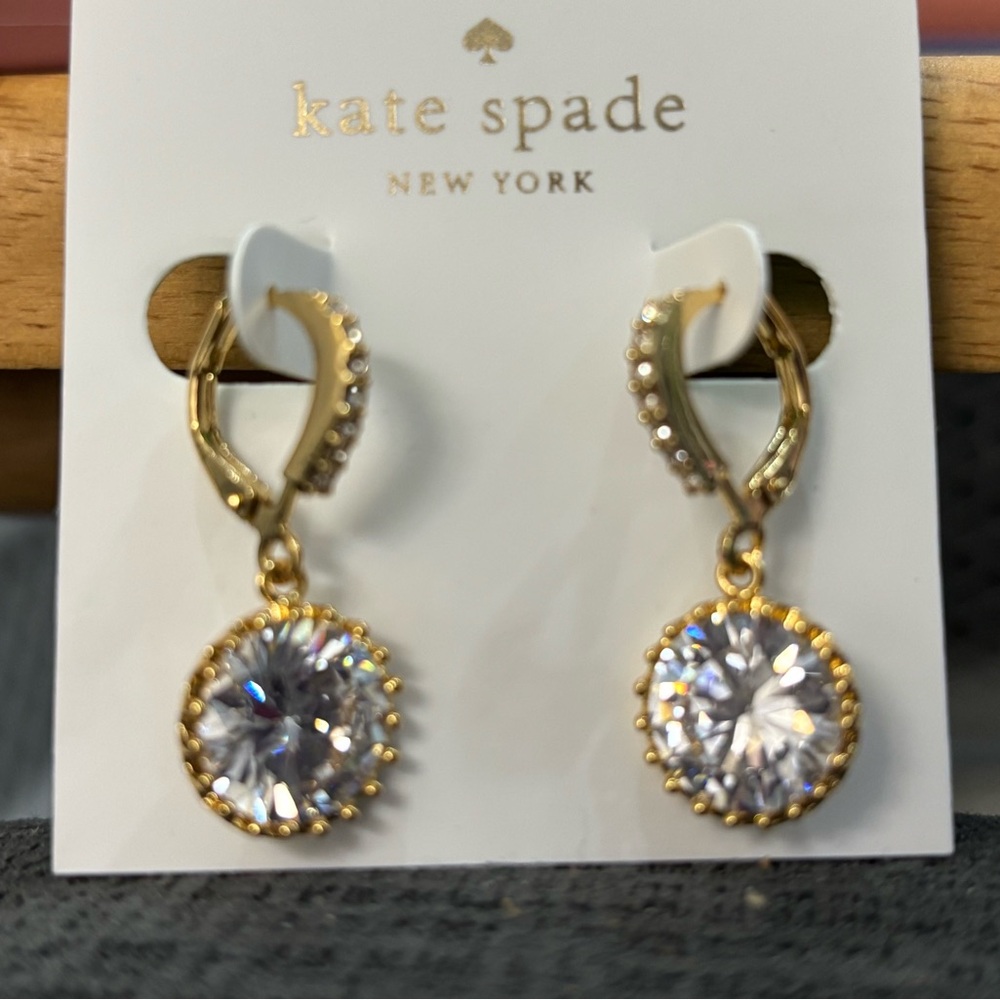 KATE SPADE NEW YORK ♠️ CRYSTAL DROP EARRINGS - Picture 3 of 6